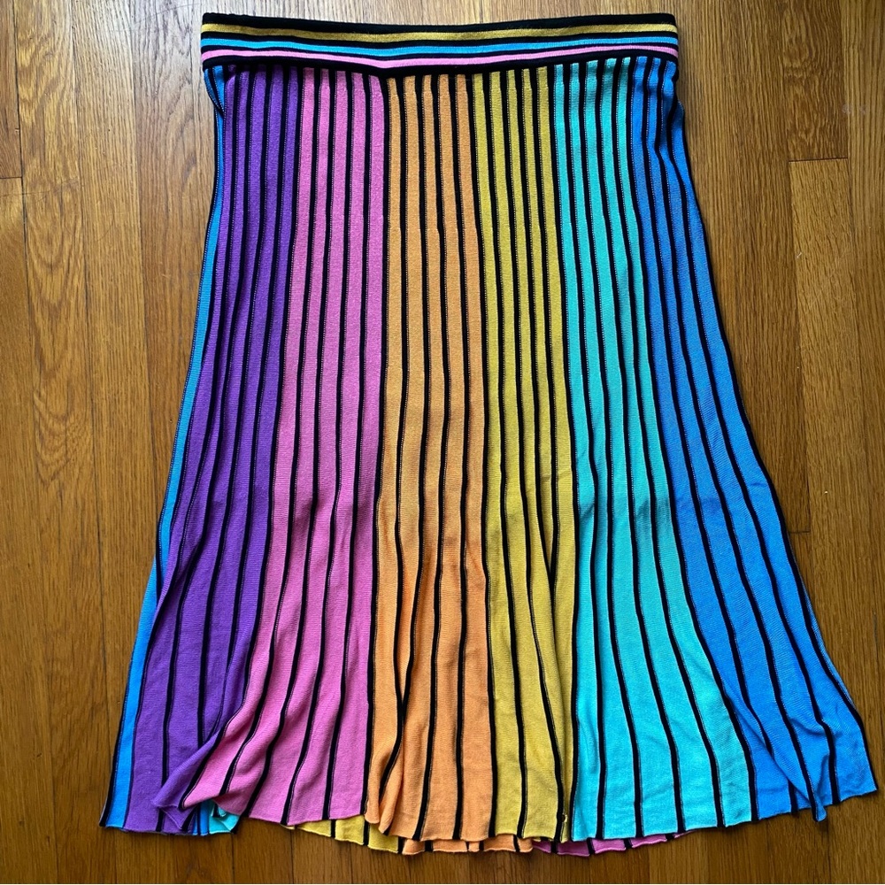 Knit rainbow skirt